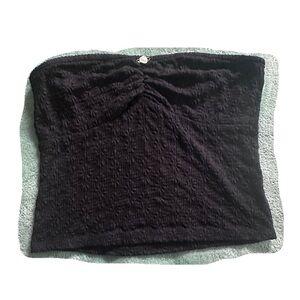 Women's Cropped Tube Top with Bow Detail